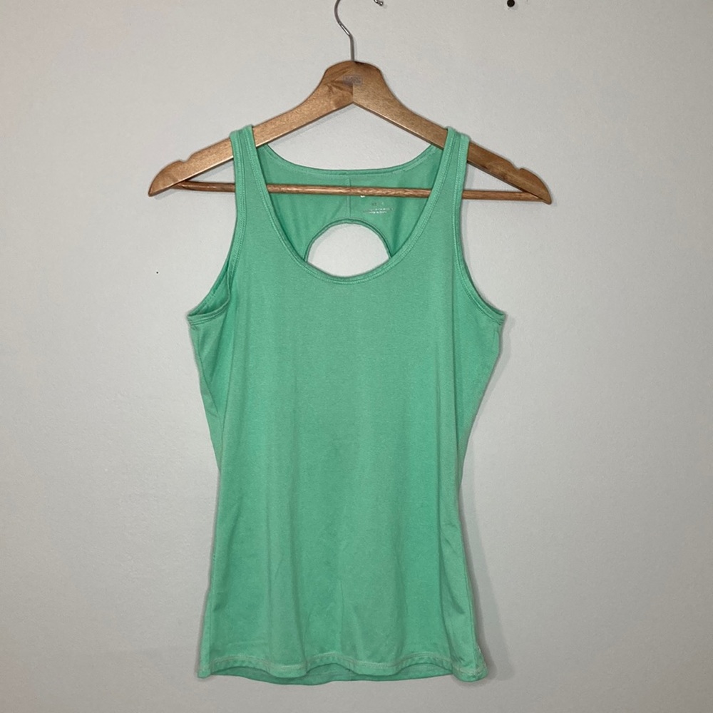 Fabletics Green Stripe Tank Top XS 4